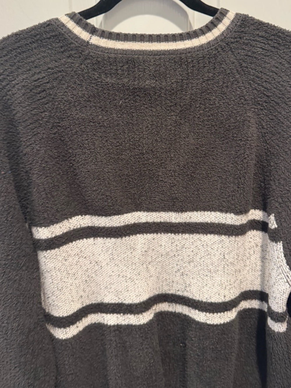 Barefoot Dreams Après Ski Pullover Sweater - Green & White Size XL - Picture 5 of 15